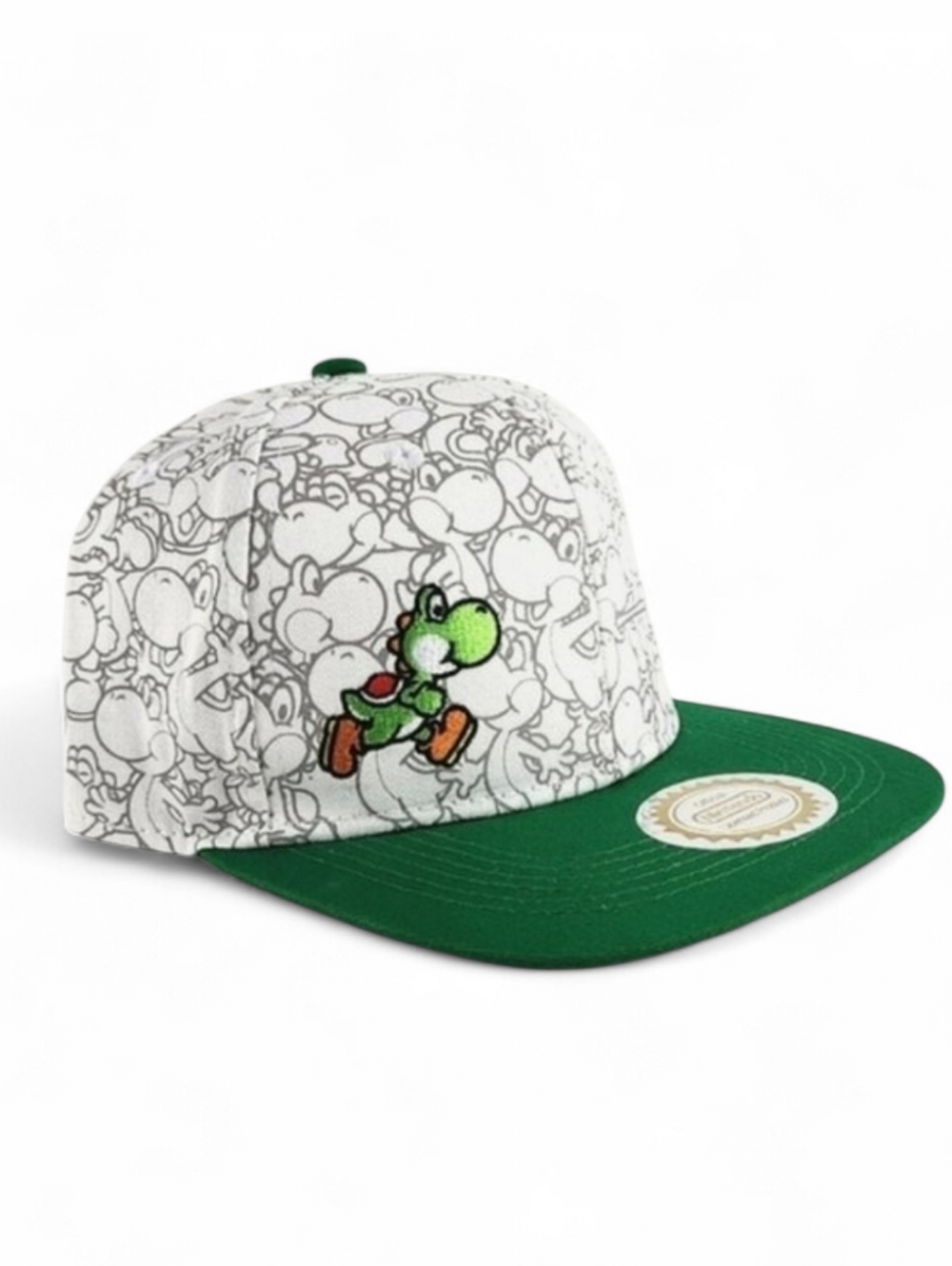 Nintendo Super Mario Yoshi Snapback Adjustable Hat Cap Green White OS Fits Most